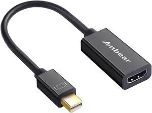 Mini Displayport to HDMI Adapter Thunderbolt to HDMI Cable Gold-Plated Display Port to HDMI Adapter Compatible with MacBook Pro MacBook Air Mac Mini  Surface Pro