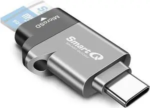 C356 Type-C MicroSD Card Reader with USB 3.0 Super Speed Technology Supports MicroSDXC MicroSDHC and MicroSD for Window Mac OS X and Andriod (Midnight Grey)