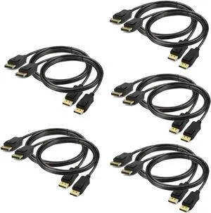 DisplayPort to Displayport Cable 6 feet 10-Pack Display Port(DP) to DP Cord 6ft [1440P@144Hz V1.2 ]