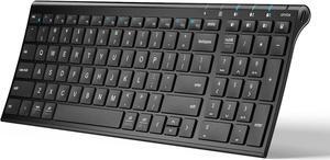 iClever BK10 Bluetooth Keyboard, Wireless Bluetooth Keyboard, Rechargeable Bluetooth 5.1 Multi Device Keyboard with Number Pad Full Size Stable Connection for Mac, Windows, iOS, Android, Laptop