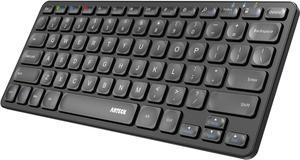 Arteck Universal MultiDevice Bluetooth Keyboard Ultra Slim and Compact Wireless Bluetooth Keyboard with Media Hotkeys for Windows iOS iPad OS Android Computer Desktop Laptop Surface Tablet Smartphone