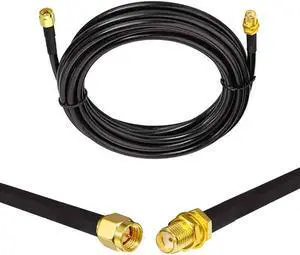 10ft SMA Extension Cable SMA Male to SMA Female RF Connector Adapter WiFi Antenna RG58 Extension Cable Two-Way Radio WiFi Cable for BaoFeng HT Kenwood Yaesu VHF Radio-NOT for TV