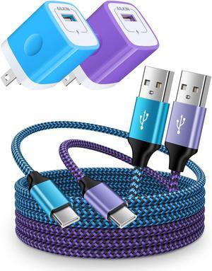 Android Charger, USB C Fast Charging for Google Pixel 9 8 7 Pro 7 6 6a 6Pro 5 5a 4 XL, Samsung Galaxy s24 S23 S22 Ultra S21+ iPhone 16 15 Pro Max, Kindle USBC Power Adapter Block +USBC Cable 3 Ft