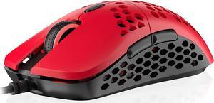 HK Gaming Mira M Ultra Lightweight RGB Gaming Mouse | Honeycomb Shell | 63 Grams | max 12000 cpi | USB Wired | 6 programmable Buttons | On-Board Memory | Anti Slip Grips | Mira-M Monza