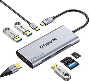 USB C Hub USB C to HDMI Adapter 4k 7 in 1 USB C Dongle with 100W Power Delivery 3 USB 3.0 Ports SD/TF Card Reader Compatible for iPhone 15 Promax MacBook Ipad HP  and More Type C Device