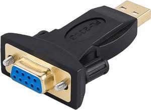 CableCreation USB to RS232 Adapter with PL2303 Chip, USB to DB9 Serial Female Converter Compatible with Windows 10, 8.1, 8, 7, Vista, XP, Linux and Mac OS X 10.6 and Above,Black