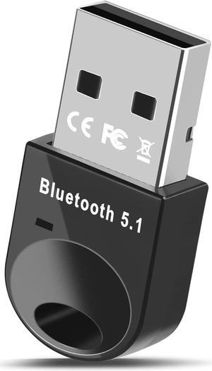 Bluetooth Adapter for PC 5.1,Bluetooth Dongle Adapter for Windows 11/10/8.1 Driver-FreeUSB Bluetooth Adapter Plug&Play for Desktop,Laptop,Keyboard,Mouse,Headset,Speaker,Printer