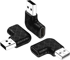 USB-C Female to USB-A Male Right Angle 90 Degree Adapter Type C Charger Cable Power Converter for  iPhone 14 13 12 11 Pro Max Mini iWatch AirPods iPad  Galaxy Note 10 20 S20 S21 S22