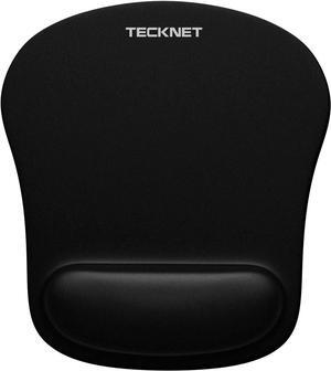 Mouse Pad with Wrist Support Ergonomic Gaming Mouse Pad Pain Relief Portable Comfortable Mousepad for Computer Laptop Office Home and Travel Non-Slip Base Waterproof Surface Black