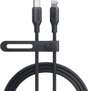 USB C to Lightning Cable[6FT] MFi Certified Bio-Based Charging Cord for iPhone 14 Series and More(USB 2.0 Black)