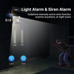 Hiseeu 4MP Solar Battery Powered Security Camera Wireless 2.5K, 2-Way Audio Rechargeable Outdoor WiFi Camea,Color Night Vision, Spotlight/Siren Alarm, Motion Detect, SD/Cloud Storage, Work with Alexa