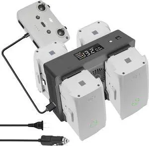 Air 2S,Mavic Air 2 Wall & Car Charger Compatible with  Air 2S,Mavic Air Battery, 5 in 1 Rapid Multi Parallel Charging Hub Drone Accessories