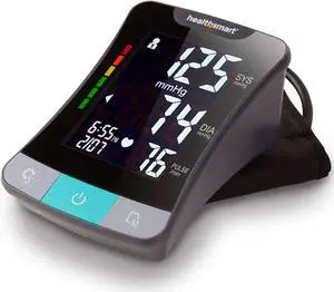 HealthSmart Digital Premium Blood Pressure Monitor with Automatic Upper Arm Cuff that Displays Blood Pressure, Pulse Rate and Irregular Heartbeat, Stores up to 120 Readings for 2 Users
