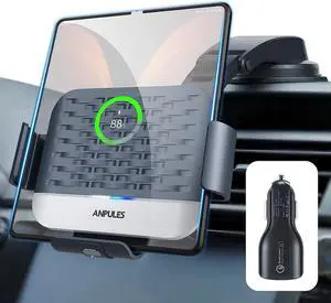 Wireless Car Charger for Samsung Galaxy Z Fold 6/5/4/3, Dual CoilsFast Charging Phone Car Mount for Christmas, Auto-Clamping Air Vent Dashboard Car Phone Holder for Galaxy Z Fold/Note