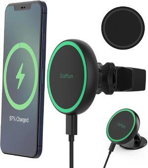 Magnetic Wireless Car Charger Mount Compatible with Magsafe iPhone 15/ iPhone 14/iPhone 13, Fast Charging Air Vent Magnet Accessories Car Phone Holder