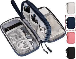 Portable Waterproof Electronics Accessories Case and Organizer Bag for Cables USB Drives and Chargers
