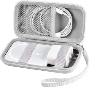 Travel Protection and Storage Case for Airpods Case, Featured Design, mesh  Pouches for airpods case, Wall Charger and Cable (Gray)