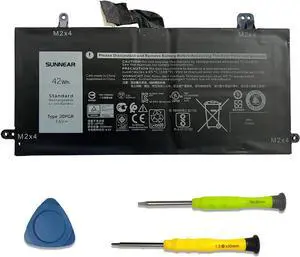 SUNNEAR J0PGR Laptop Battery Replacement for Dell Latitude 12 5285 E5285 5290 2-in-1 T17G T17G001 T17G002 Series Notebook JOPGR 0J0PGR 0RDYCT RDYCT 1WND8 X16TW 0X16TW FTH6F 0FTH6F FTG78 7.6V 42Wh