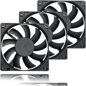 80mm Slim Quiet Computer Fan 12V 80mm x80mm x15mm Silent PC Fan 4Pin PWM for Computer PC Case Mini- ITX Builds EVGA GPU CPU Cooler Radiator Cooling Fan 800-2200RPM 3-Pack