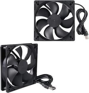 2PACK 120mm 5V USB Computer PC Fan, 120mm Fan 5V USB Brushless 12025 120x25mm for Cooling PC Computer Case CPU Coolers Radiators