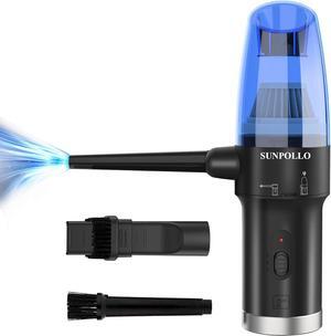 Air Duster & Vacuum 2-in-1, Cordless Electric Compressed Air Blower for Computer Keyboard Cleaning, Portable Handheld Electronics Car Computer Duster, Powerful 77000RPM Motor