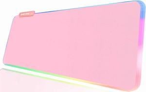 JMIYAV Pink RGB Gaming Mouse Pad 31.5x12 Inch PC XL Large Extended Glowing Led Light Up Desk Pad Non-Slip Rubber Base Computer Mouse Pad Cute Mousepad Mat 31.5x12 Inch Upgrade