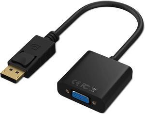Adapter DisplayPort (DP) to VGA Male to Female Converter (Black)