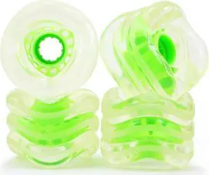 SHARK WHEEL 60MM, 78A CLEAR WITH GREEN HUB CALIFORNIA ROLL