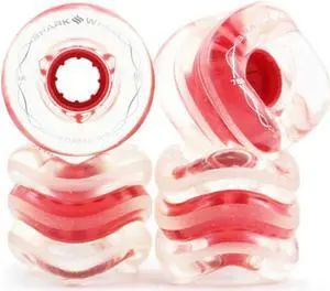 SHARK WHEEL 60MM 78A CLEAR WITH RED HUB CALIFORNIA ROLL