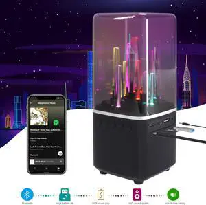 City Light Bluetooth Audio, Portable Small Audio, Multifunctional Colorful Table Lamb for Working Place, Study Room & Kitchen