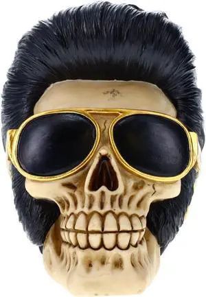 Skull with Glasses and Hair
