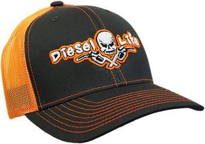 Snap Back Cap Charcoal Black and Orange