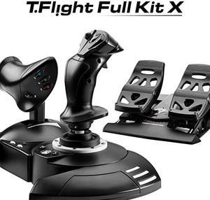 Thrustmaster T-Flight Full Kit Joystick Throttle Rudder Pedals 4460211 - Black