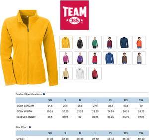 TT90W Team 365 Ladies' Campus Microfleece Jacket Sport Athletic Gold 2XL