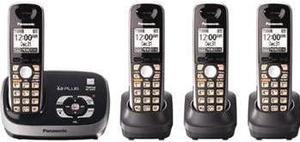 Refurbished Panasonic KXTG6524 Dect 60 Plus Cordless Phone Answering System w 4 Handsets