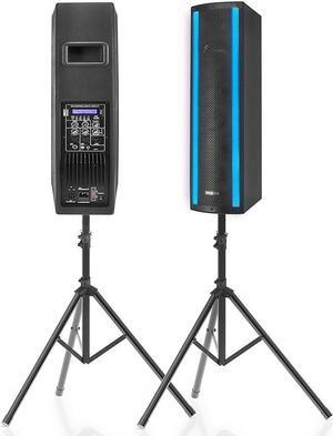 Pyle Portable Bluetooth Speaker System Microphone Party lights PS65ACT - Black