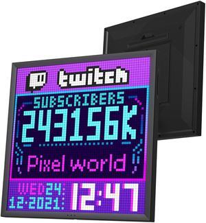 Divoom Times Gate - Cyberpunk Gaming Setup Digital Clock with Smart APP  Control, WiFi Connect, RGB LED Display, Personalized Dashboard, Pixel Art  for