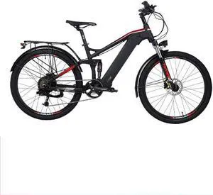 OMECI Perrin soft tail + imported Panasonic battery cell 26 inch adult off-road lithium battery speed bike 48V 15AH electric power mountain bike Red