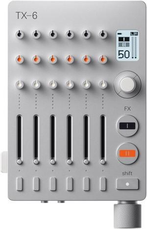 Teenage Engineering Portable Rechargeable 6-Channel Stereo Mixer, USB Audio Interface and Sound Card, 8-Hour Battery Life, Built-in Effects, BLE and USB MIDI, iOS Compatible TX-6