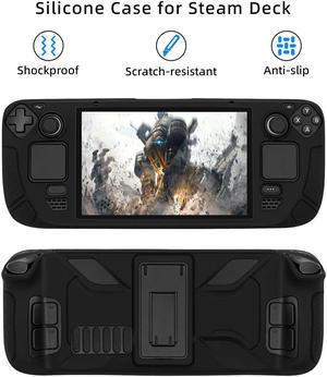 Soft Silicon Case Protective Cover Skin Protector with Kickstand for Steam Deck Game Console Gamepad Accessorie