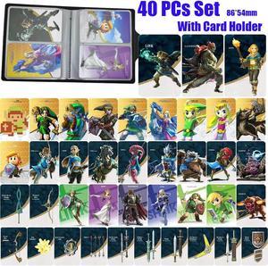 40 Pcs Amiibo NFC Gaming Cards Compatible with Zelda Tears of the Kingdom Breath of The Wild Compatible with Switch WII U8654 mm Standard CardCredit Card Size With Card Holder