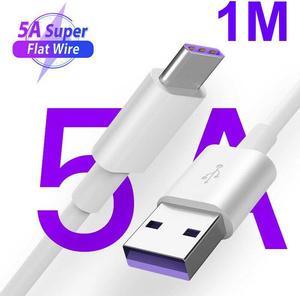 USB-A to USB-C/USB C/Type-C Power Cord Charger Cable 5A Fast Charging Cable 3ft  USB-A to USB-C 1pack