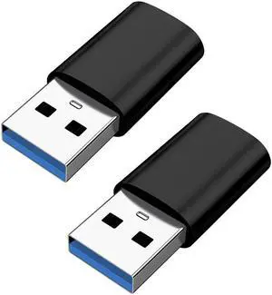 USB 3.1 USB C Female to USB Male Adapter 1Gbps 3A Fast Charging USB to USB C Adapter, USB A to USB C Adapter Female USB C Adapter for Laptops Logitech StreamCam, etc