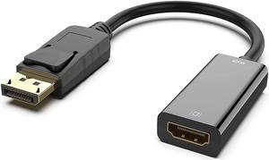 DisplayPort to HDMI, 4K 30Hz Gold-Plated DP Display Port to HDMI Adapter (Male to Female) Compatible for Lenovo Dell HP and Other Brand