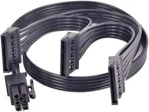 PCIe 6Pin to 3 SATA 15Pin SSD Power Supply Cable For Corsair SF450 SF600 SF750 SFX Full Modular ATX Power Supply Unit PSU 18AWG