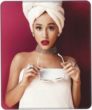 Ariana Grande Singer Poster Laptop Mouse Pad Square Mousepad with Stitched Edges NonSlip Rubber Gamer Computer Desk Mat