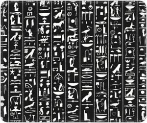 Hieroglyphics Egyptian Mouse Pad with Locking Edge Gaming Mousepad NonSlip Rubber Base Egypt Pattern Office Desk Computer Mat