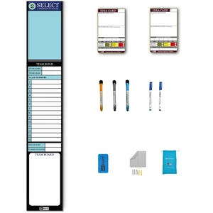PMXBOARD Kaizen Select Board Set, 6.5 x 38 in Magnetic Dry-Erase Board for Kaizen Team and Event Planning, 2 Idea Cards, 5 Markers and Eraser PMXBOARD Kaizen Select Board Set, 6.5 x 38 in Magnetic Dry-Erase Board for Kaizen Team and Event Planning, 2 Idea Cards, 5 Markers and Eraser