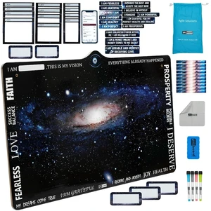 PMXBOARD Magnetic Vision Board Kit with 3rd Eye, Universe-Themed Magnetic Dry-Erase Board with 44 Magnetic Cards, Quote Cards and Markers, Goal Setting Board PMXBOARD Magnetic Vision Board Kit with 3rd Eye, Universe-Themed Magnetic Dry-Erase Board with 44 Magnetic Cards, Quote Cards and Markers, Goal Setting Board