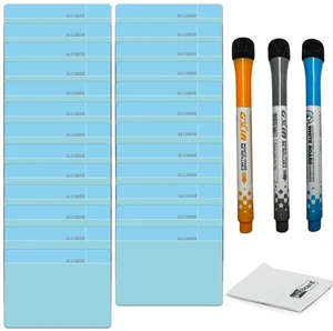 PMXBOARD Kaizen Action Plan Magnetic Cards Set, 25 Reusable Dry-Erase Magnetic Task Cards, Approx. 2.2 x 3 in, Markers and Cleaning Cloth PMXBOARD Kaizen Action Plan Magnetic Cards Set, 25 Reusable Dry-Erase Magnetic Task Cards, Approx. 2.2 x 3 in, Markers and Cleaning Cloth